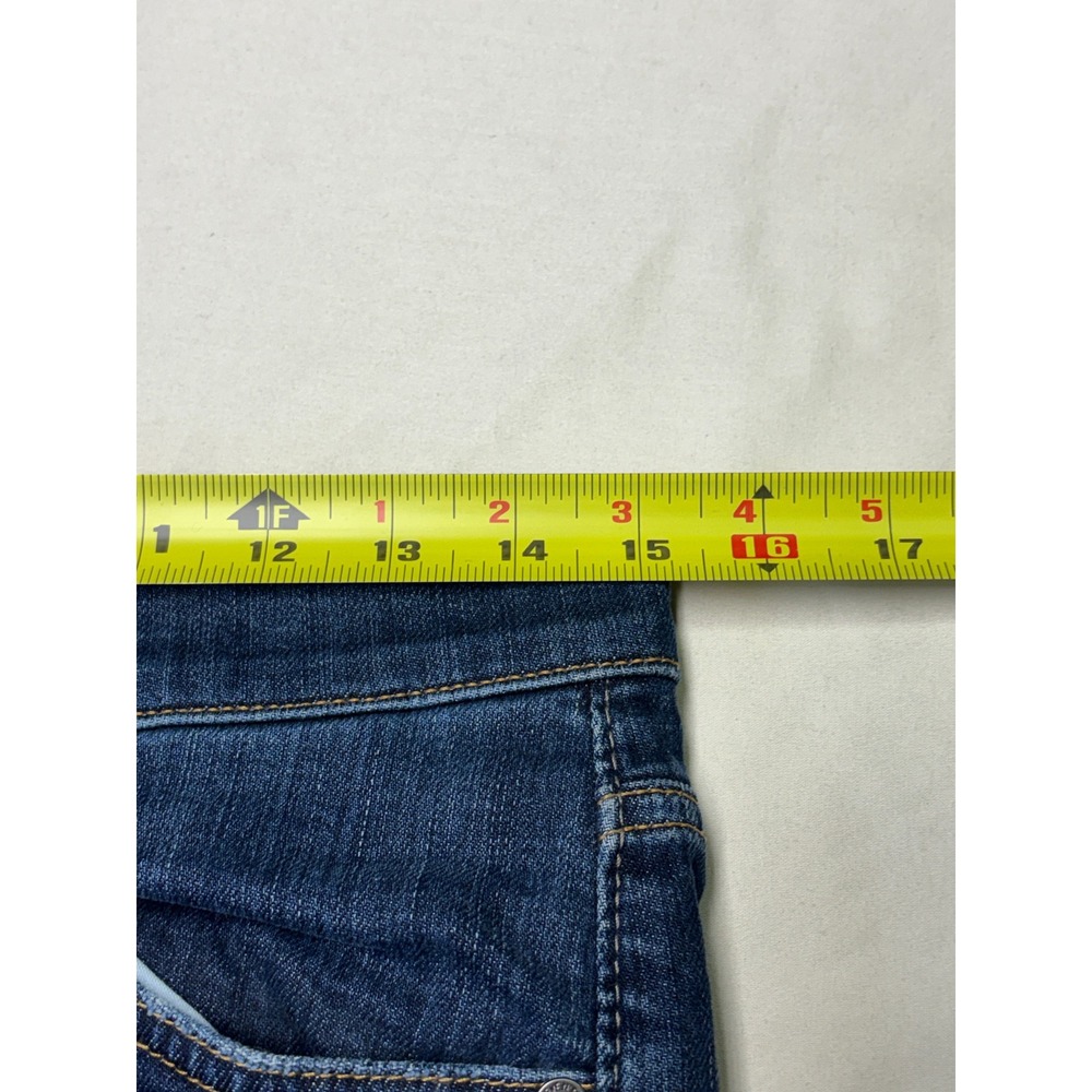 7 For All Mankind Slimmy Luxe Performance Mens Dark Wash Slim Fit Jeans  30X34 - Picture 10 of 14